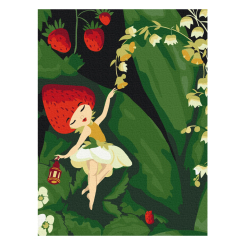 Товари для малювання - Картина за номерами Brushme Фея Суничка (KBS0118) Товари для малювання - Картина за номерами Brushme Фея Суничка (KBS0118)