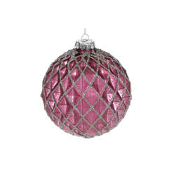 Аксессуары для праздников - Елочный шар BonaDi 10 см Вишневый (NY15-428) (MR62990)