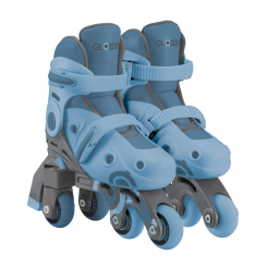 Ролики детские - Роликовые коньки Globber 2 в 1 серо-синие 30-33 (783-200) Ролики детские - Роликовые коньки Globber 2 в 1 серо-синие 30-33 (783-200)