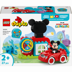 Конструктори LEGO - Конструктор LEGO DUPLO Disney Міккі Маус: Клубний будинок і автомобіль (10454)