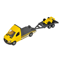 Транспорт і спецтехніка - Машинка Tigres Евакуатор Mercedes-Benz Sprinter із лафетом жовтий 1:24 (39741)