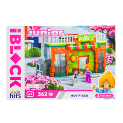 Конструкторы с уникальными деталями - Конструктор IBLOCK Junior Kids hits Hot pizza 362 детали (KH08/013/4)