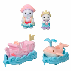 Фигурки животных - ​Игровой набор Sylvanian Families Малыши на аттракционах челноки (5820)