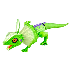 Фигурки животных - Интерактивная игрушка Robo Alive Плащеносная ящерица зеленая (7149-1)