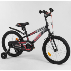 Велосипеди - Велосипед CORSO 18" (зібраний на 75%) Black/Red (101955)