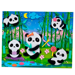 Наборы для творчества - Набор для творчества Apli Krapli Аппликация Пандочки (2222433088013)