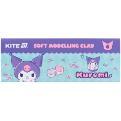 Набори для ліплення - ​Восковий пластилін Kite Kuromi 6 кольорів (HK24-081)