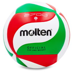 Спортивні активні ігри - М'яч волейбольний PVC MOLTEN V5M2700 №5 Різнокольоровий