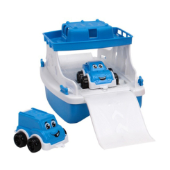 Іграшки для ванни - ​Іграшка для ванни Technok Пором з набором транспорту блакитний (6795/2)