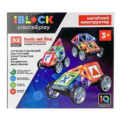 Магнітні конструктори - Магнітний конструктор IBLOCK 32 деталі (PL-920-02) Магнітні конструктори - Магнітний конструктор IBLOCK 32 деталі (PL-920-02)