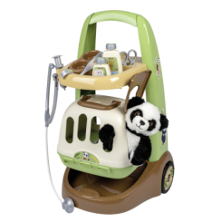 Наборы профессий - Игровой набор Smoby Тележка для ухода за животными с пандой (340405)