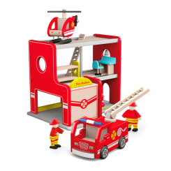 Транспорт і спецтехніка - Ігровий набір Viga Toys Пожежна станція (50828)