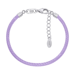 Ювелірні прикраси - Браслет UmaUmi Скорпіон зі срібними застібками фіолетовий (2210000025820)