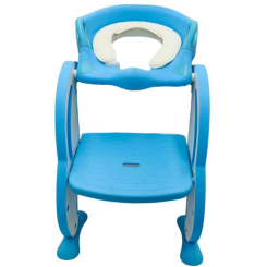 Товари для догляду - Дитяче сидіння на унітаз 2Life з драбинкою Блакитний (n-1352)