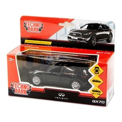 Транспорт и спецтехника - Машинка Techno park Infiniti QX70 черная 1:32 (QX70-BK)