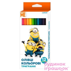 Канцтовари - Олівці кольорові тригранні Despicable Me 12 кольорів (120284)