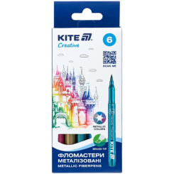 Канцтовары - Набор фломастеров Kite Creative металлизированные 6 цветов (K-1149)