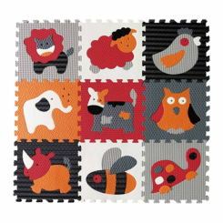 Пазли - Дитячий килимок пазл Baby Great Веселий зоопарк помаранчево сірий (GB-M129A4) (5002023)