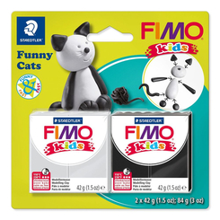 Наборы для лепки - Набор пластики Fimo Kids Забавный котик (803510)