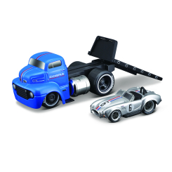 Транспорт и спецтехника - Игровой набор Maisto Muscle machines Трейлер-транспортер и машинка 1950 Ford COE Flatbed и 1964 Shelby Cobra (11532/2)