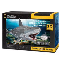 3D-пазлы - Трехмерный пазл CubicFun Исчезающие животные Большая белая акула (DS1098h) 3D-пазлы - Трехмерный пазл CubicFun Исчезающие животные Большая белая акула (DS1098h)