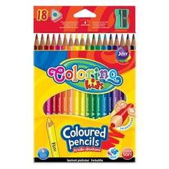 Канцтовари - Олівці кольорові трикутні Colorino 18 кольорів (57431PTR)