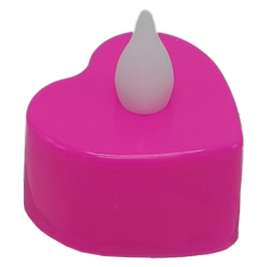 Ночники, проекторы - Декоративная свеча "Сердце" Bambi CX-19 LED 3см Розовый (63660s76617)