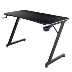 Меблі для геймерів - Стіл Trust GXT 709W Luminus RGB чорний (25184_TRUST)