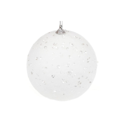 Аксессуары для праздников - Елочный шар BonaDi 10 см Белый (787-413) (MR62287)