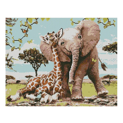 Мозаїка - Алмазна картина Strateg Ліпші друзі 40х50 см (FA40700)