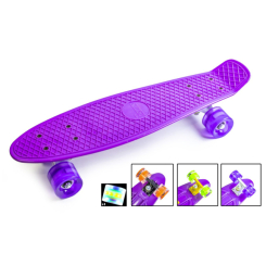 Пенниборд - Классический пенниборд (Penny Board) с подсветкой колес Фиолетовый (945855758)