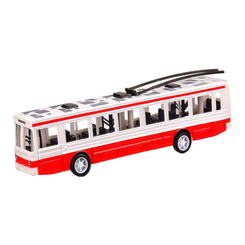Транспорт и спецтехника - Автомодель Big Motors Городской транспорт Тролейбус красный (J0093-2)