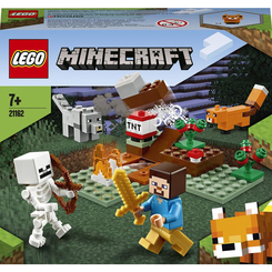 Уцененные игрушки - Уценка! Конструктор LEGO Minecraft Приключения в тайге (21162)