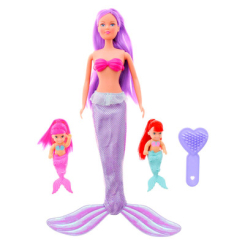 Ляльки - Лялька Штеффі Русалка з малюками Simba фіолетові волосся (5734162/5734162-2)