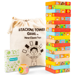 Настольные игры - Настольная игра New Classic Toys Башня из деревянных блоков (10807)