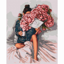 Товары для рисования - Картина по номерам Brushme История пионов (BS52470)