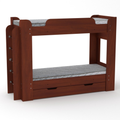 Детская мебель - Кровать двухъярусная Твикс Компанит Яблоня (hub_FSqP33775)