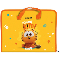 Канцтовари - Папка-портфель Kite Garfield на блискавці A4 (GF25-202)