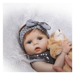 Пупси - Силіконова колекційна лялька Reborn Doll дівчинка Емма висота 55 см (175)