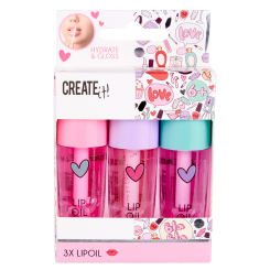 Косметика - Набір дитячої олії для губ Create It! 3 шт (84577)