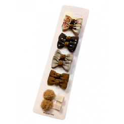 Біжутерія та аксесуари - Набір заколок для волосся Shantou Jinxing Метелики-бантики пастельні в асортименті (FG240116027L)