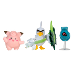 Фигурки персонажей - Набор игровых фигурок Pokemon W18 Клефейри, Белдум, Сирфетч 'д (PKW3057)