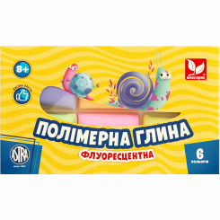 Набори для ліплення - Полімерна глина Школярик Флуоресцентна 6 кольорів (83911902-UA)