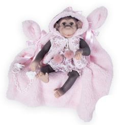 М'які тварини - Пупс Munecas De Cuna Мавпочка з ковдрою рожева 36 см (8436587142949) М'які тварини - Пупс Munecas De Cuna Мавпочка з ковдрою рожева 36 см (8436587142949)