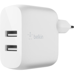 Павербанки - ​Зарядний пристрій мережевий Belkin 24Вт 2хUSB-A кабель USB-A > Lightning 1м білий (WCD001VF1MWH)
