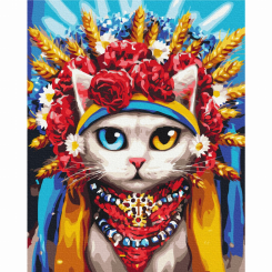 Товари для малювання - Картина за номерами Brushme Киця україночка (BS53126)