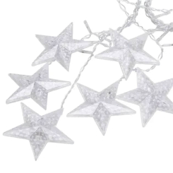 Аксесуари для свят - Гірлянда Gonchar Штора-зірочки 40 шт 2,5х0,8 м Теплий білий (1843-07) (MR66533)