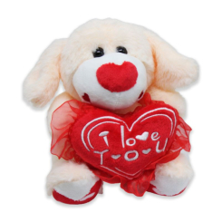М'які тварини - М'яка іграшка MiC Собачка з персиковим серцем (TY-20224) (200198)