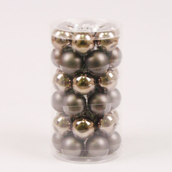 Аксесуари для свят - Кульки скляні Flora D 3,8 см 36 шт Коричневий (44562) (MR62917)