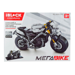 Конструктори з унікальними деталями - Конструктор IBLOCK Мега Bike Мотоцикл boxer twin із двома передніми фарами (PL-920-185)